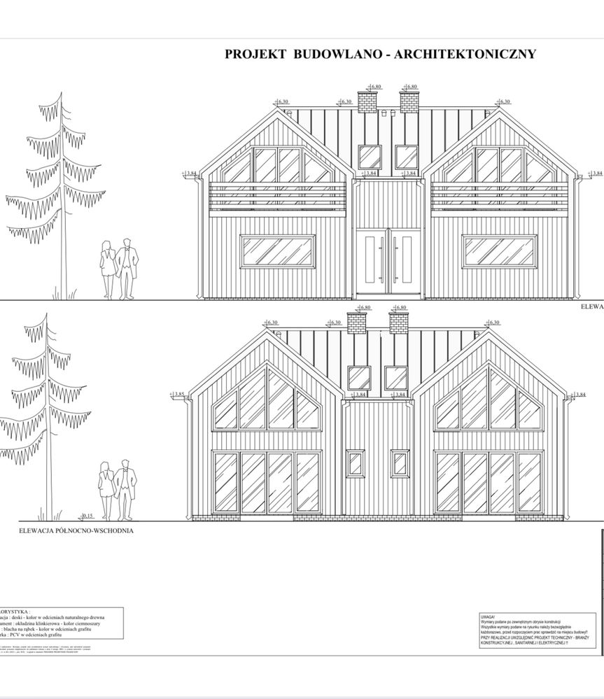 Nowoczesna Stodola 170m2 / Bliźniak / Dom drewniany / Inwestycja /