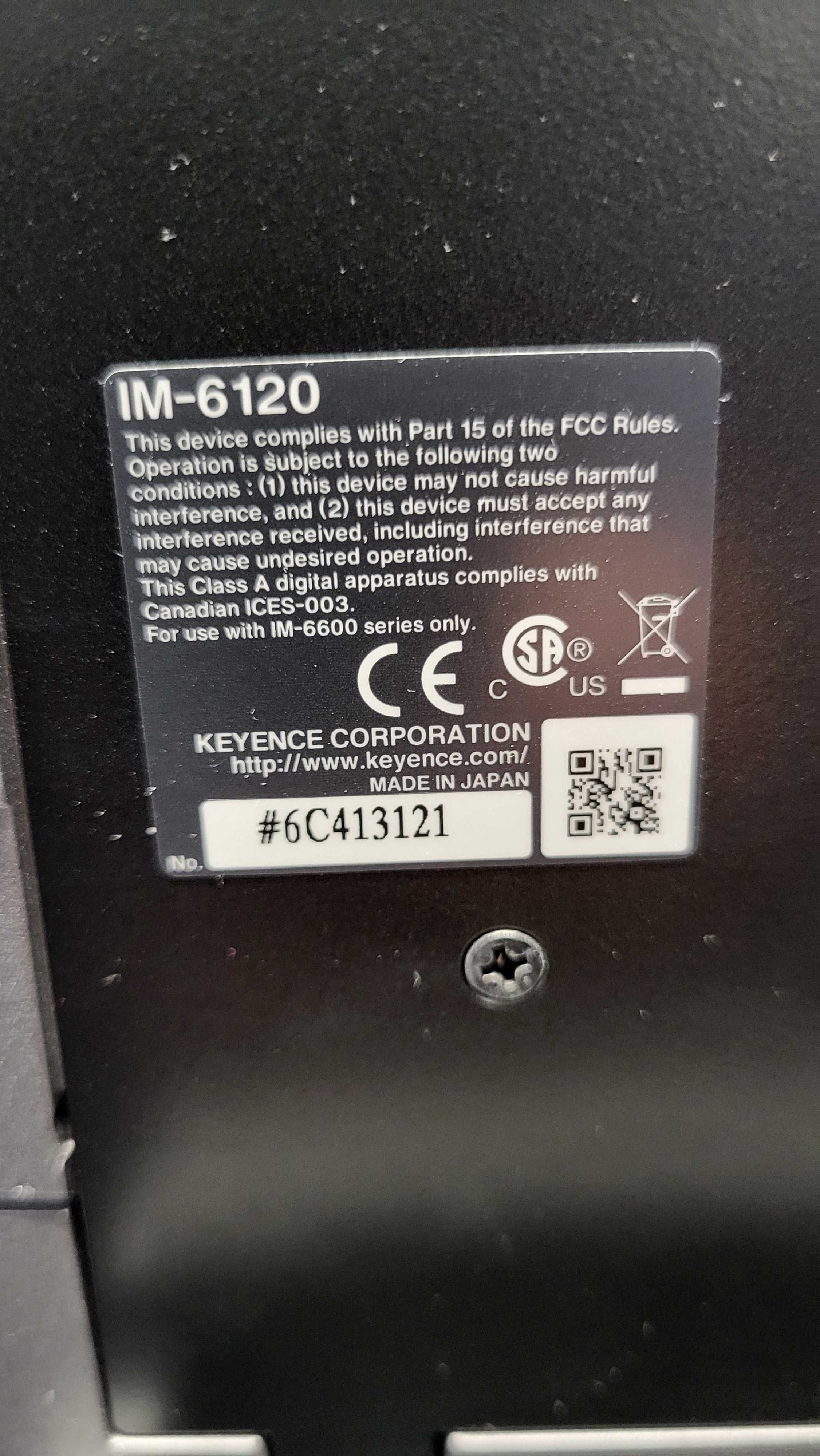 Cyfrowy Projektor pomiarowy  KEYENCE IM-6120