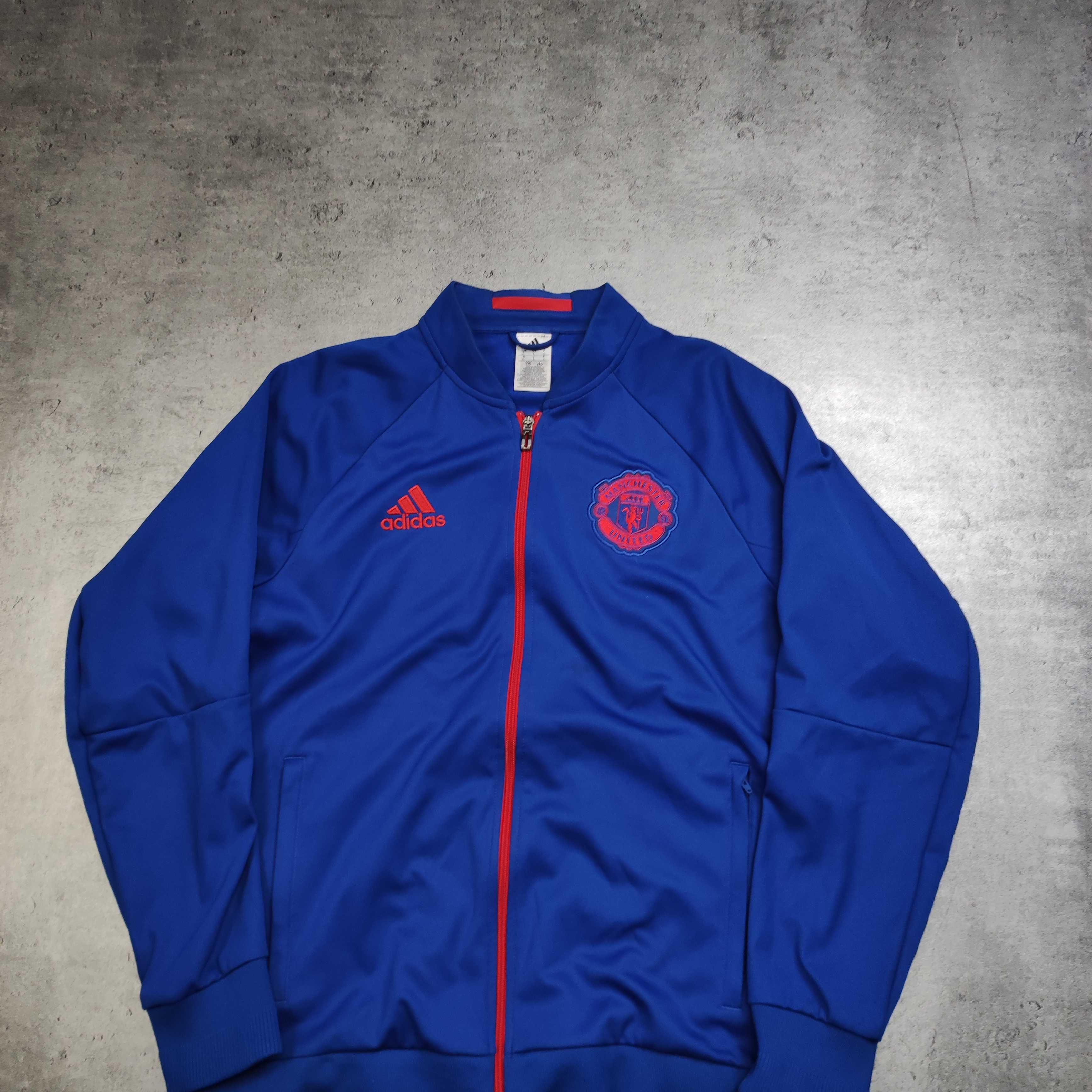 MĘSKA Bluza Rozpinana Adidsa x Manchester United Suwak Sportowa Logo