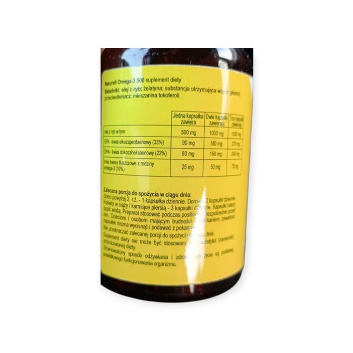 50 opakowań- Naturell Premium Omega 3 Kapsułki-500 mg/240tab.