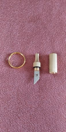 Мини нож капсула брелок латунь технический инструмент