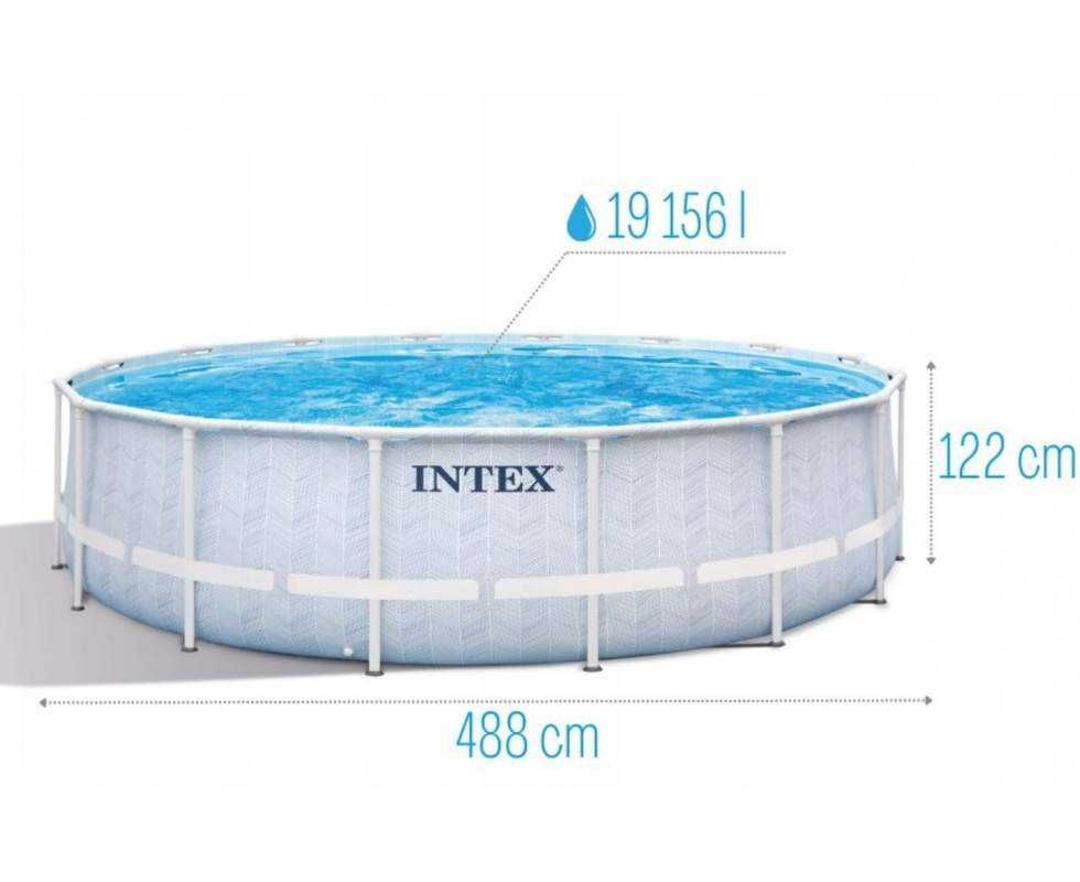Круглый каркасный бассейн Intex 26746 4,88*1,22