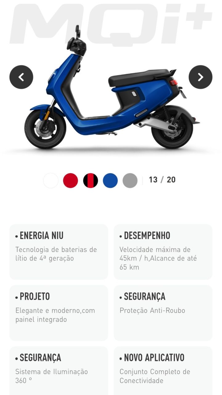 NIU Scooter Eletrica Sport+