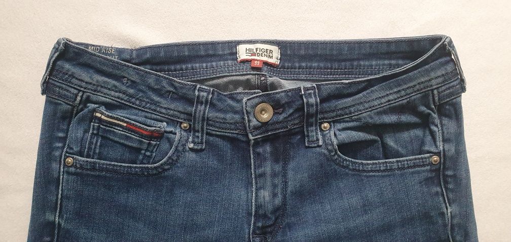 Spodnie jeansowe HILFIGER DENIM Mid Rise Straigh Sandy, rozmiar S