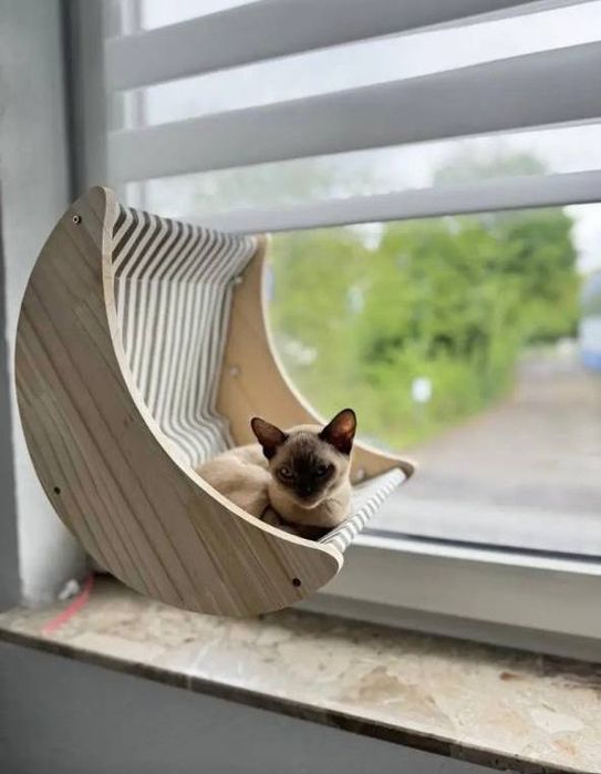Гамак для котов Гамак на окно на присосках Лежанка для котов Лежанка
