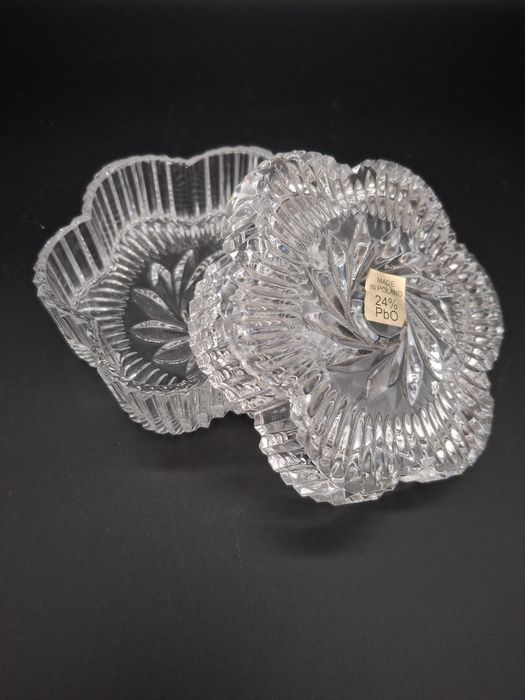Szkatułka kryształowa polska huta szkła