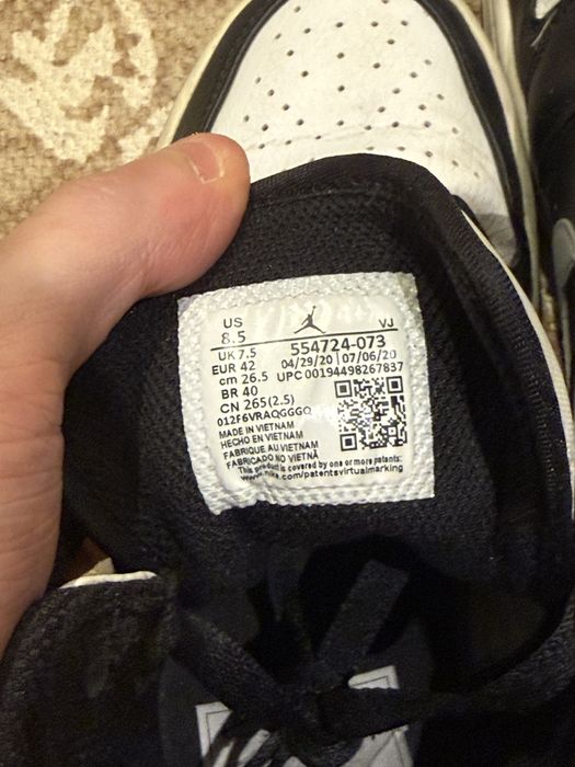 Air jordan 1 Mid White Shadow, 42