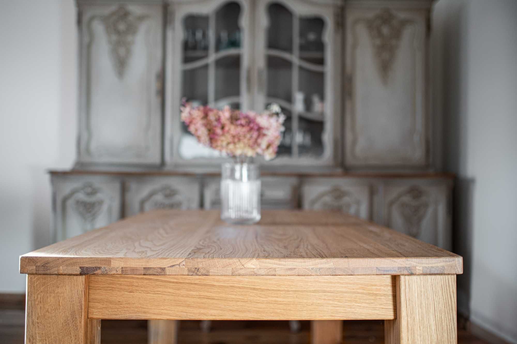 Stół lity drewniany dębowy jadalnia salon ROZKŁADANY, dostępny od ręki
