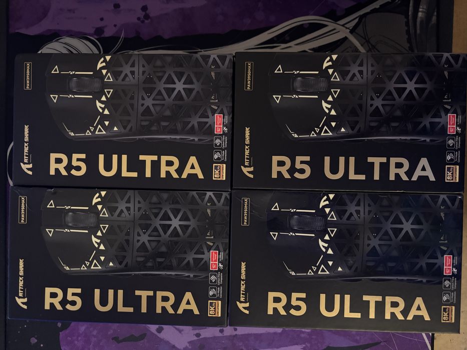 Розпродаж! Attack shark r3, r5 ultra black white