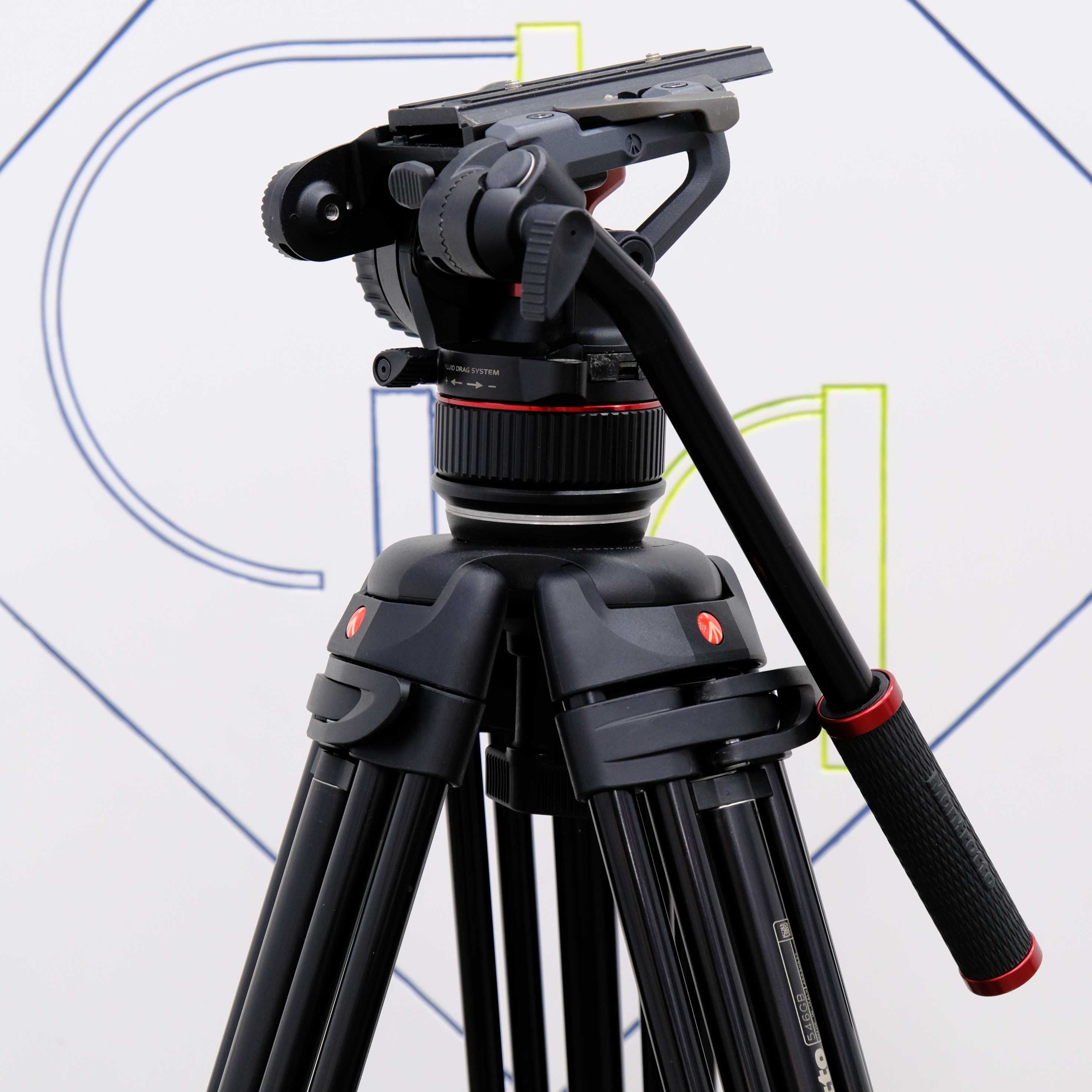 Tripé de Video - Manfrotto 546GB + Cabeça MVHN12AH (Nitrotech N12 CBS)