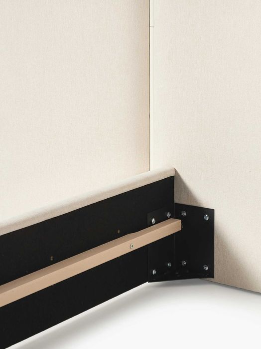 Łóżko tapicerowane z rozkładanym zagłówkiem Otis