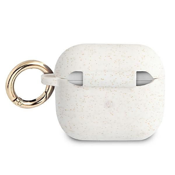 Guess Gua3Sggeh Airpods 3 Cover Biały/White Silicone Glitter