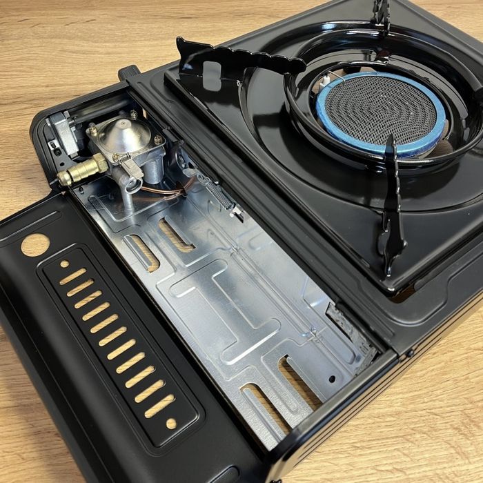 Газовая плита с керамической горелкой в кейсе с пьезоподжигом