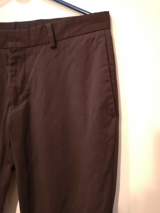 ZARA eleganckie spodnie brąz garniturowe 38/M