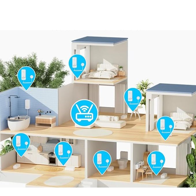 Detektor wycieku wody z przewodowym czujnikiem WiFi Alexa Siri SwitchB