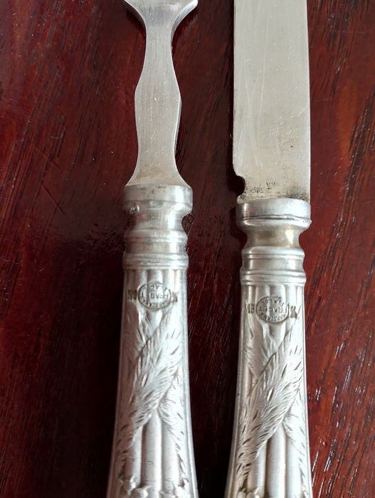 Sztućce do owoców Fraget wzór egipski Art Deco Polska