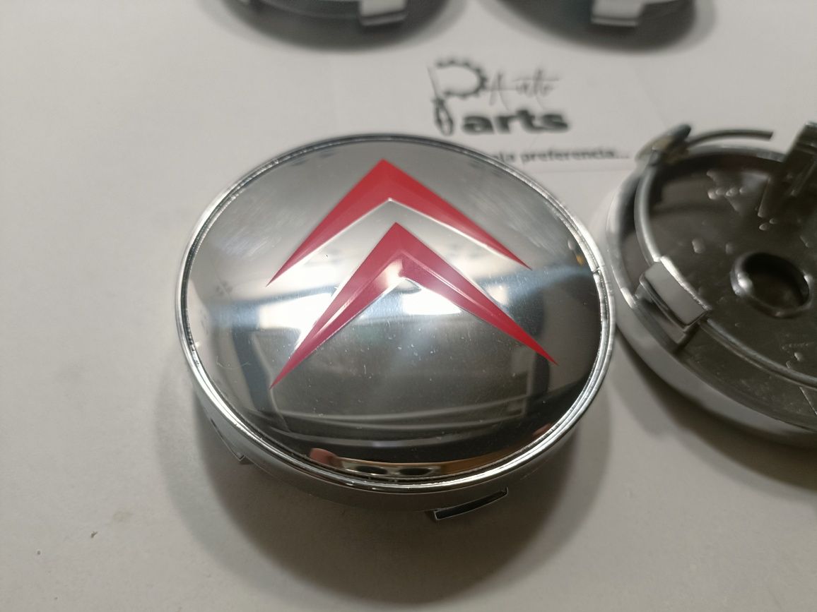 Conjunto 4 centros de Jante Citroen 60mm (Metalizado)