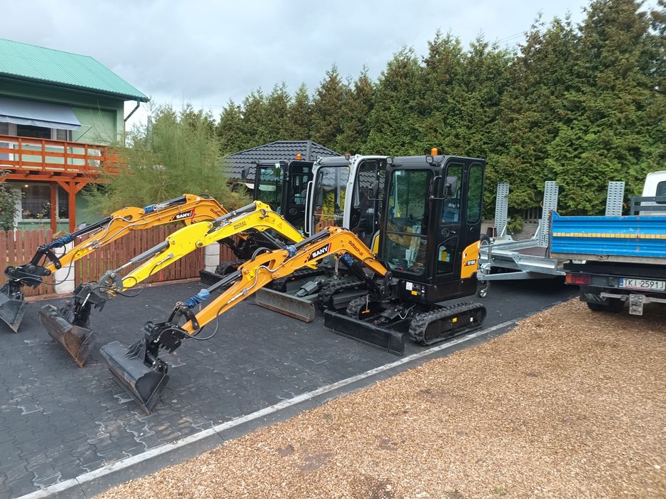 WYNAJEM Wypożyczalnia Mini Koparki Minikoparek Młot do kucia Wiertnica