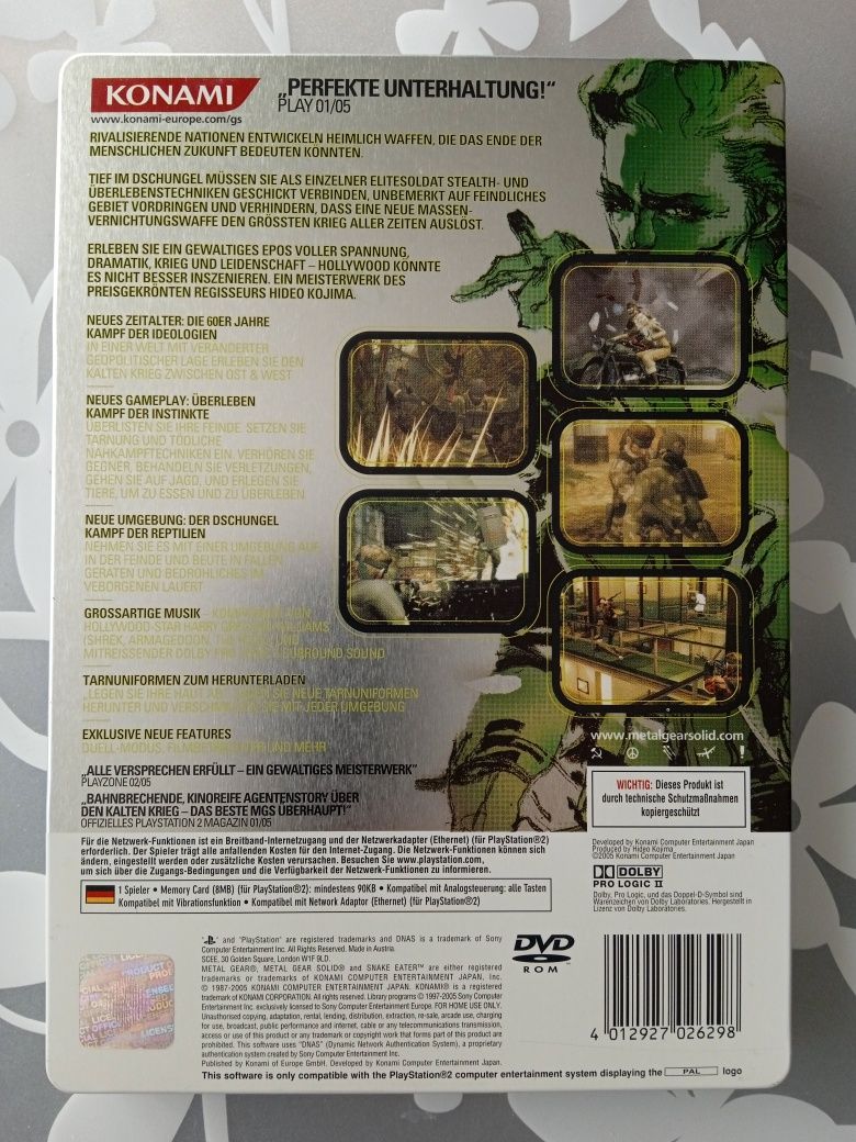 METAL GEAR SOLID 3 steelbook easter snake NOWA