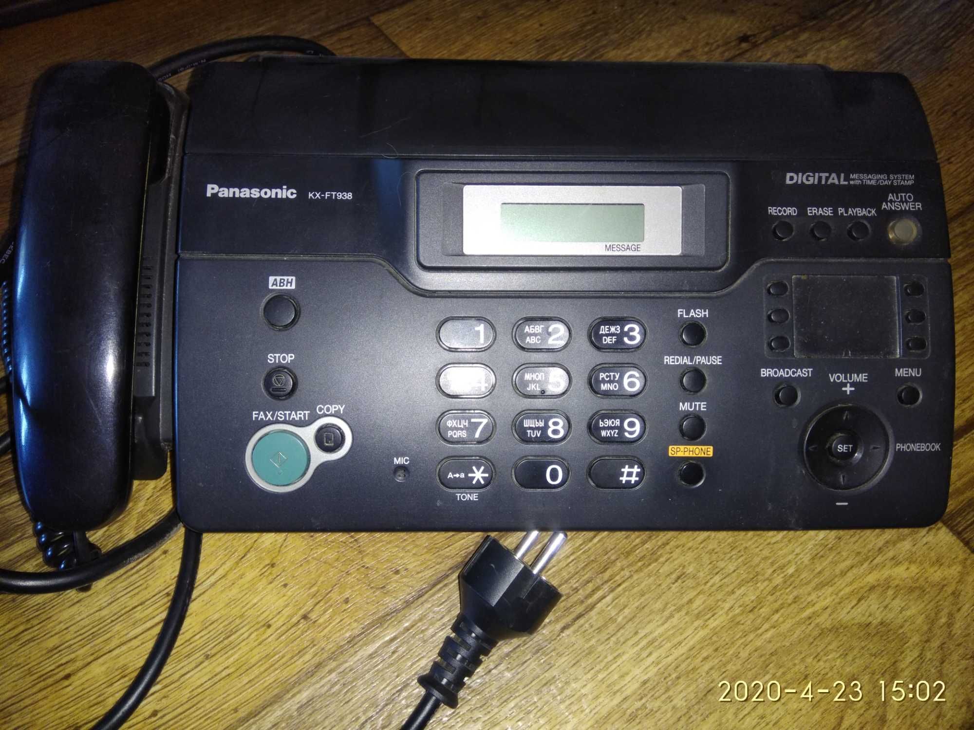 Panasonic факс kx-ft938ua