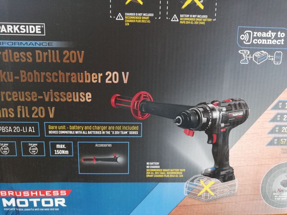 Aparafusadora Parkside Performance 20V nova