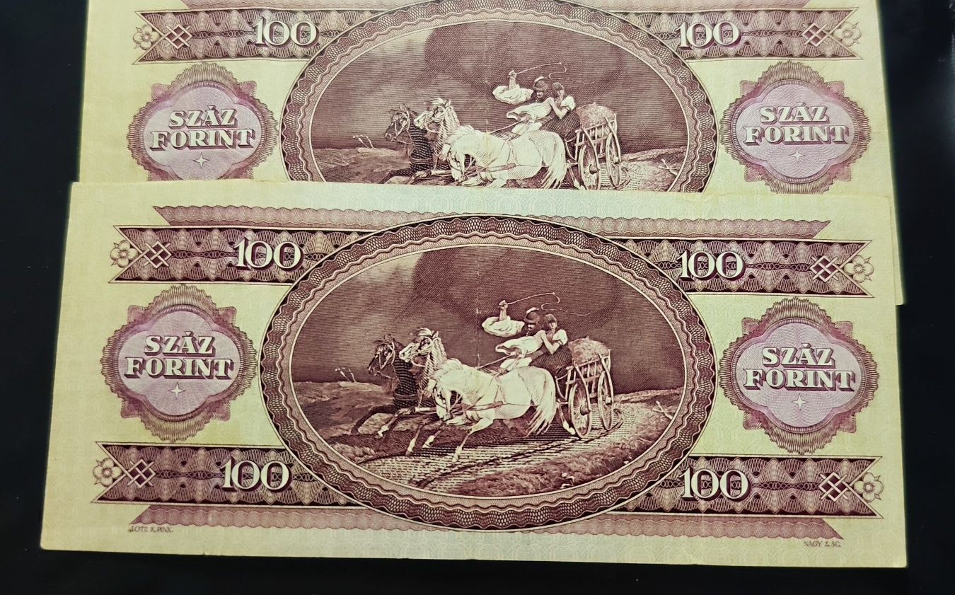 Banknoty 100 forintów z 1980 roku