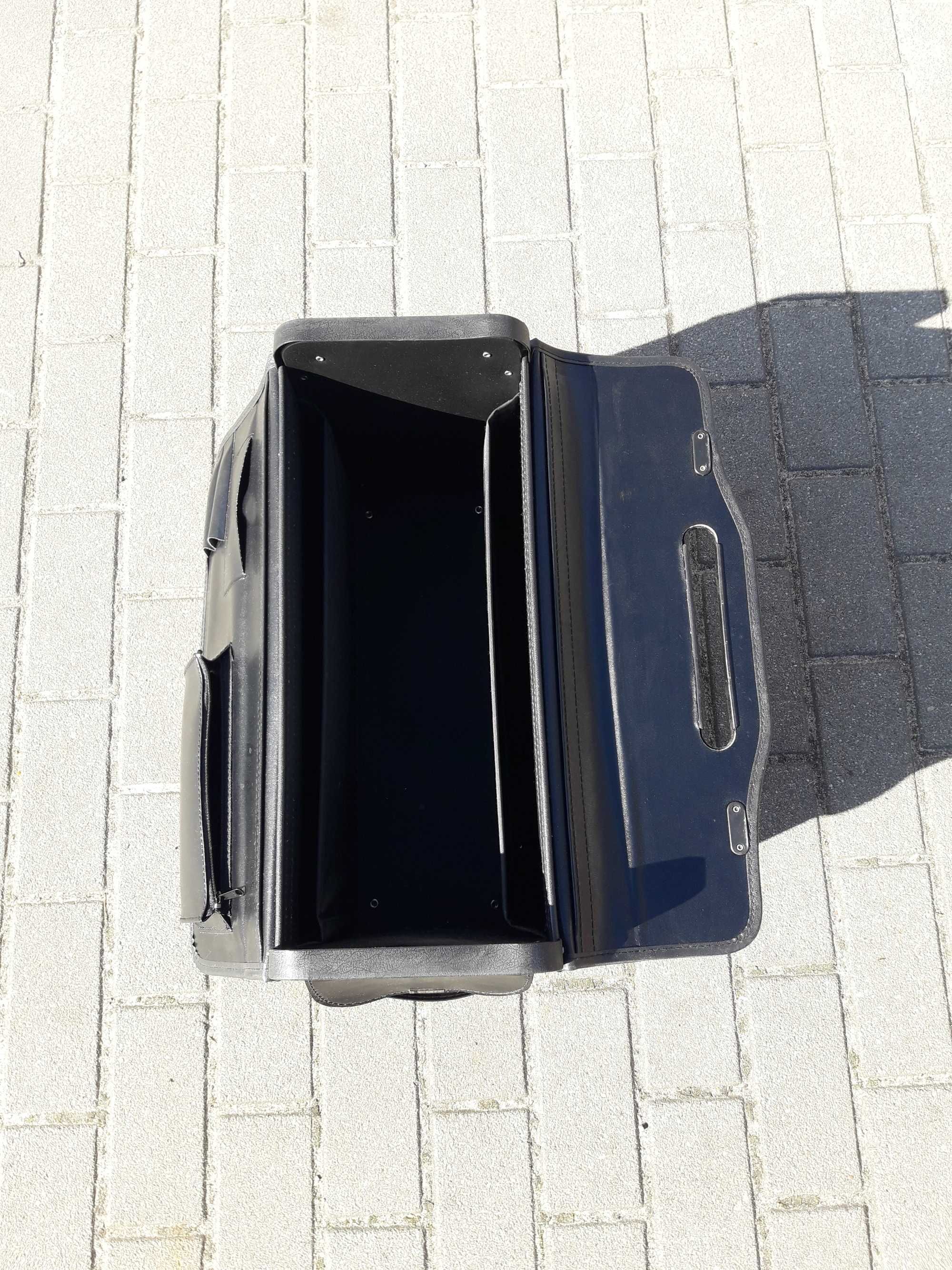 Torba lekarska kufer kuferek teczka pilotka skóra db stan nr 2 ECHOLAC