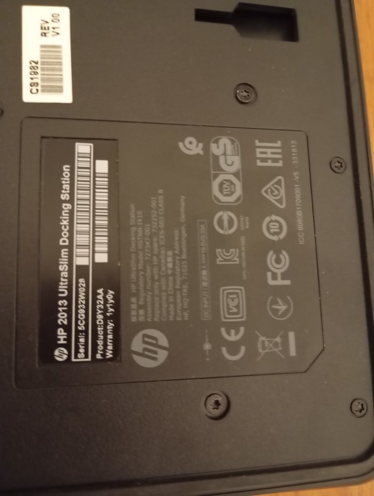 Stacja dokująca HP Ultraslim Docking Stadion model HSTNN IX10 działa