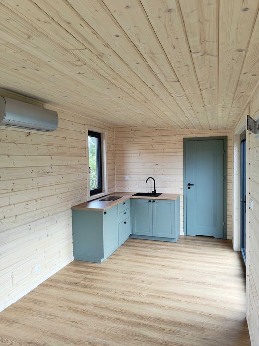 Całoroczny Domek mobilny letniskowy 8x3m, Tiny house, Glamping.