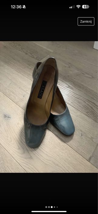 Szpilki CASADEI 38,5/ 8,5 skora lakierowana