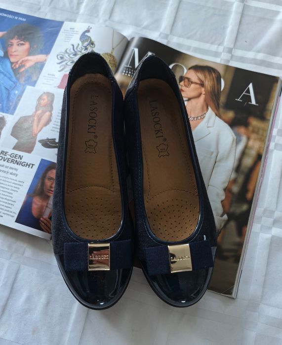 Baleriny Damskie Skórzane Lasocki r.36