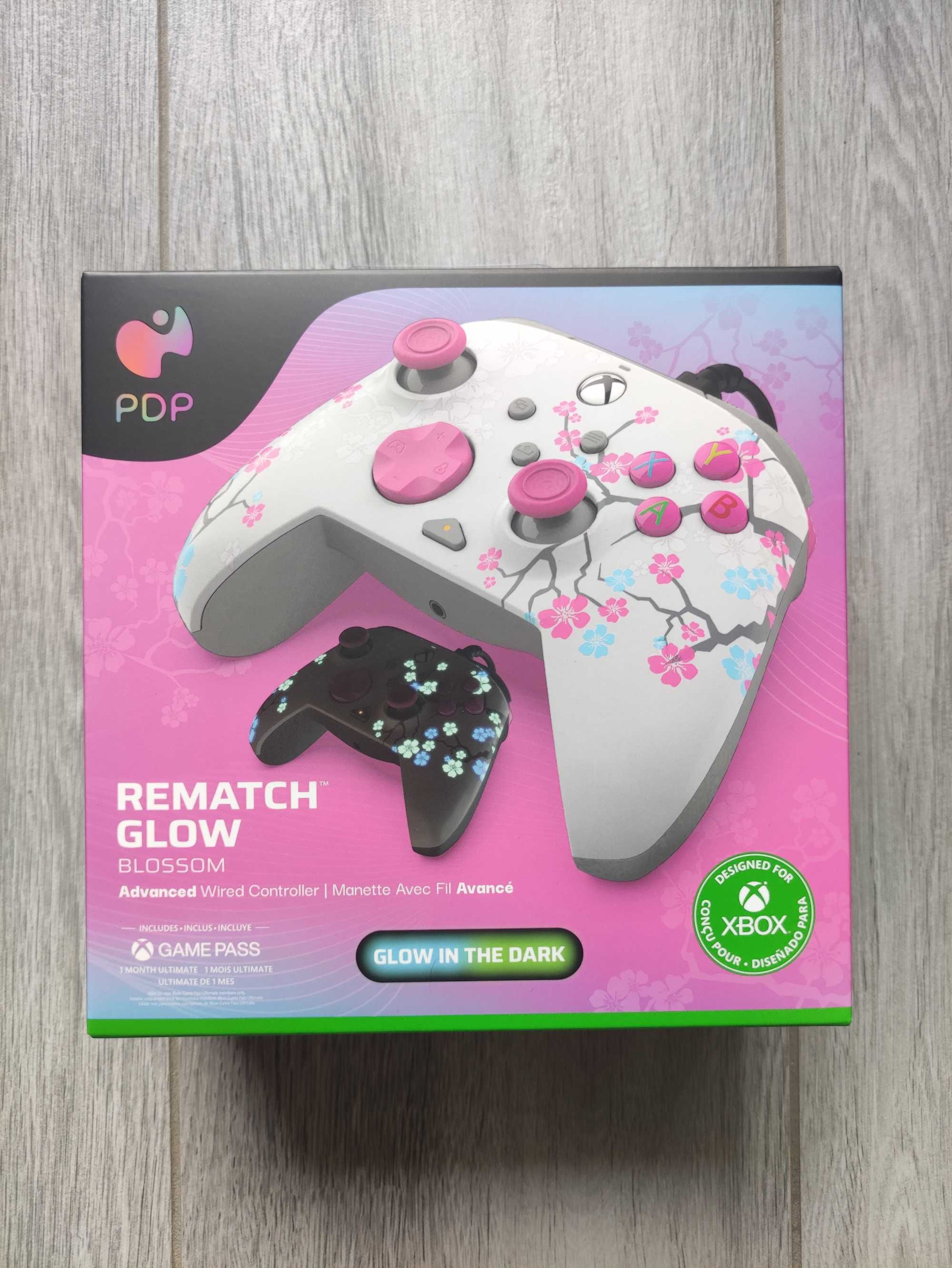Nowy ŚWIECĄCY W CIEMNOŚCI Pad Xbox PC Kontroler Kwiatki Dla Dziewczyny