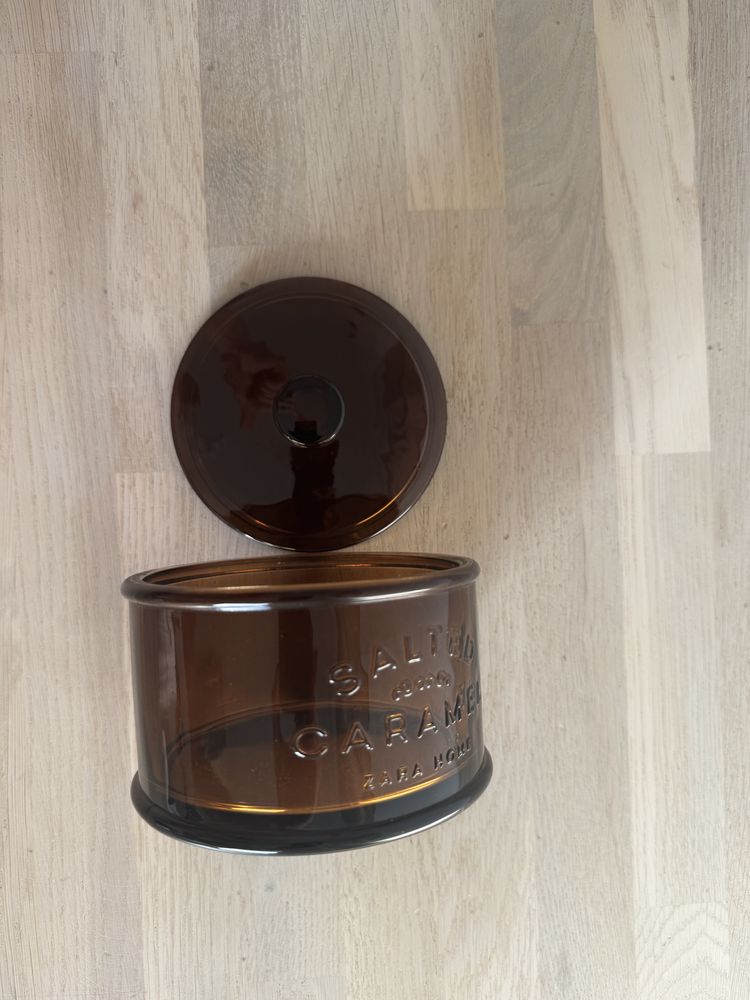 Szklany pojemnik ciemne szklo ZARA HOME