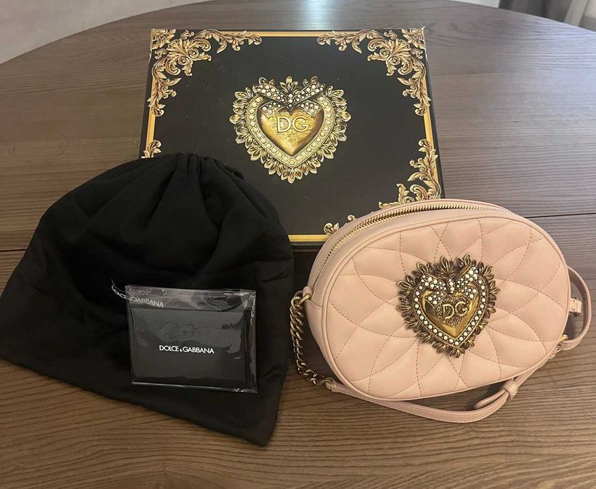 Кожаная сумка Devotion, бежевый цвет, Dolce&Gabbana