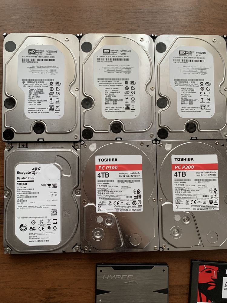 SSD та HDD (Kingston, Toshiba, WD, Seagate)