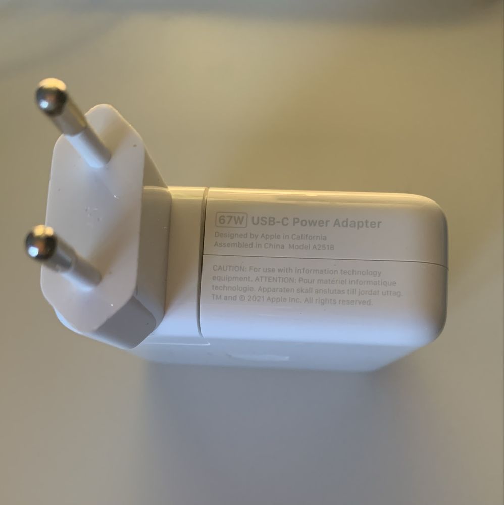 Adaptador de corrente Apple USB-C-67W