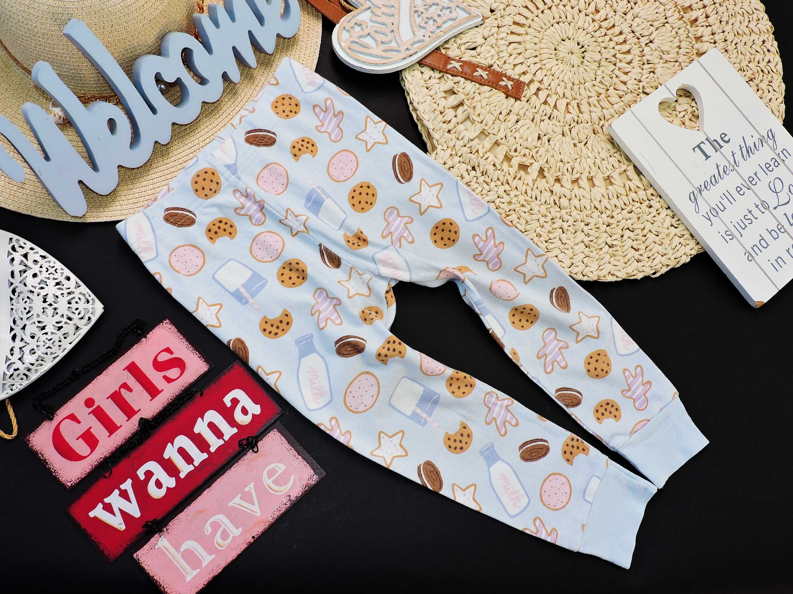 Old Navy - piżamkowe spodnie ciasteczka r 92/98