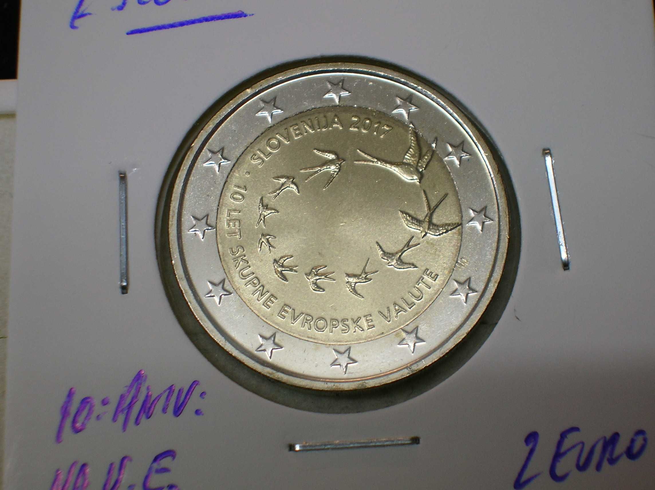 Eslovénia - moeda 2 euros / 2017 / 10º Aniv. na