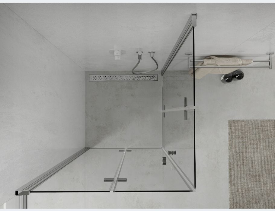 Mexen Lima Duo kabina prysznicowa składana 90 x 90 cm, transparent, ch