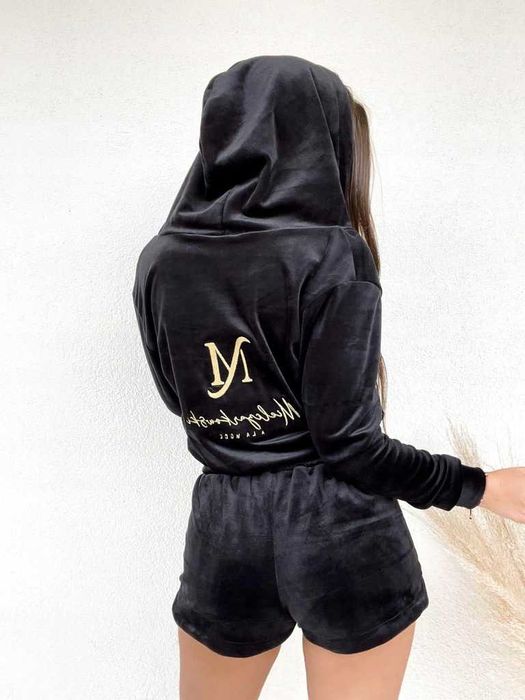 bluza Mielczarkowski xs s 36 czarna bluza welurowa Mielczarkowski s 36