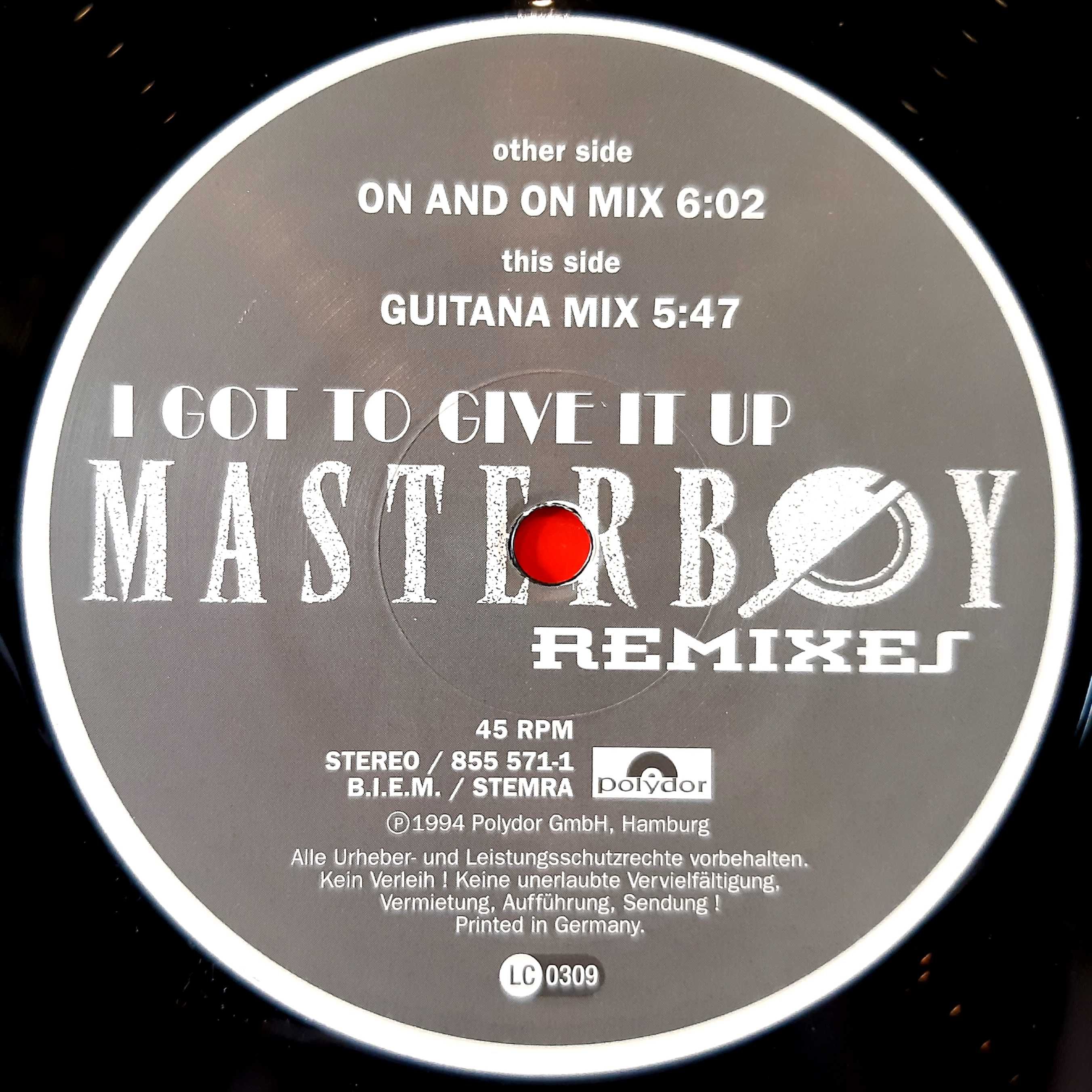Masterboy - I Got To Give It Up - 1994. (EP). 12 Пластинка. Germany.