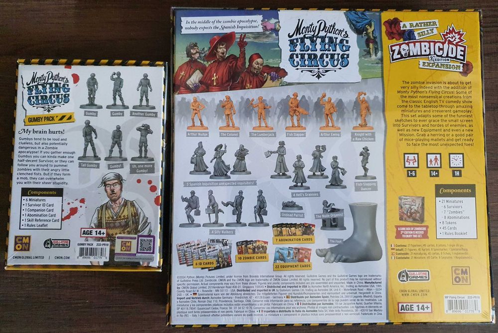 Zombicide: Monty Python Flying Circus + Gumby Pack, nowe, EN