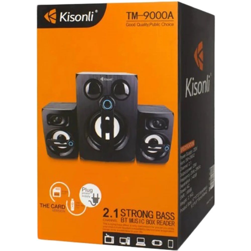 Колонки для комп'ютера Kisonli TM-9000A 2.0, Black