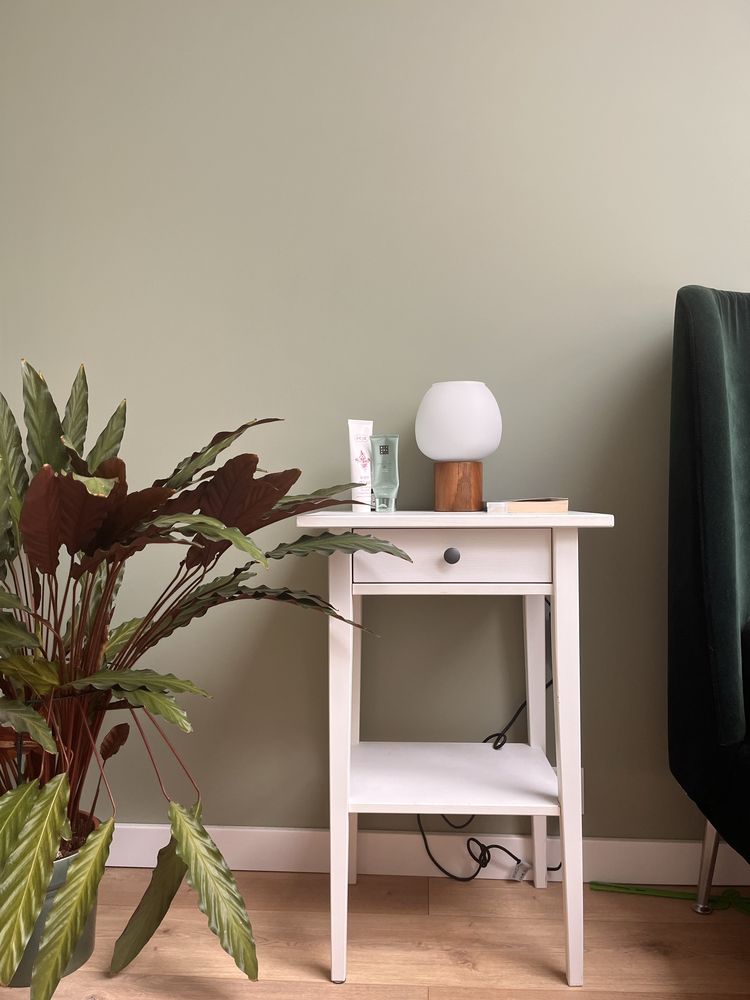 2 stoliki nocne hemnes ikea biale