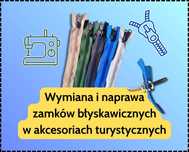 Usługa naprawy i wymiany zamków błyskawicznych w namiotach itp.