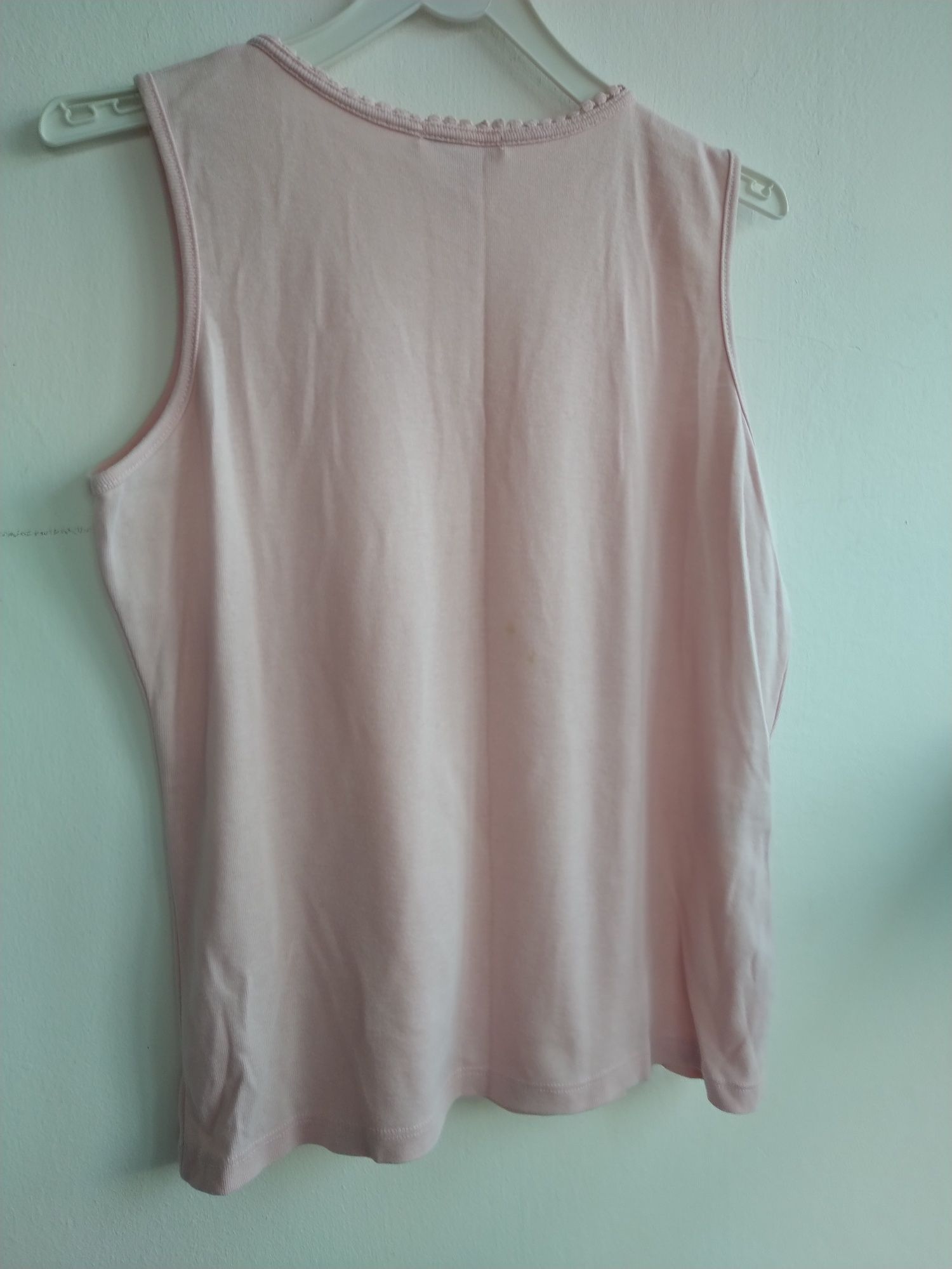 Top / camisola cor de rosa - Punto Roma - Tamanho L