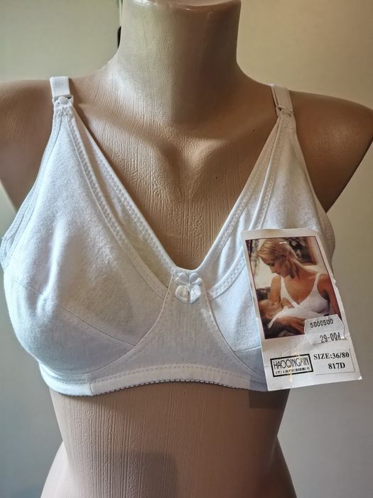 Biustonosz do karmienia piersią Haoqingxin rozm 80 D, biały, nowy