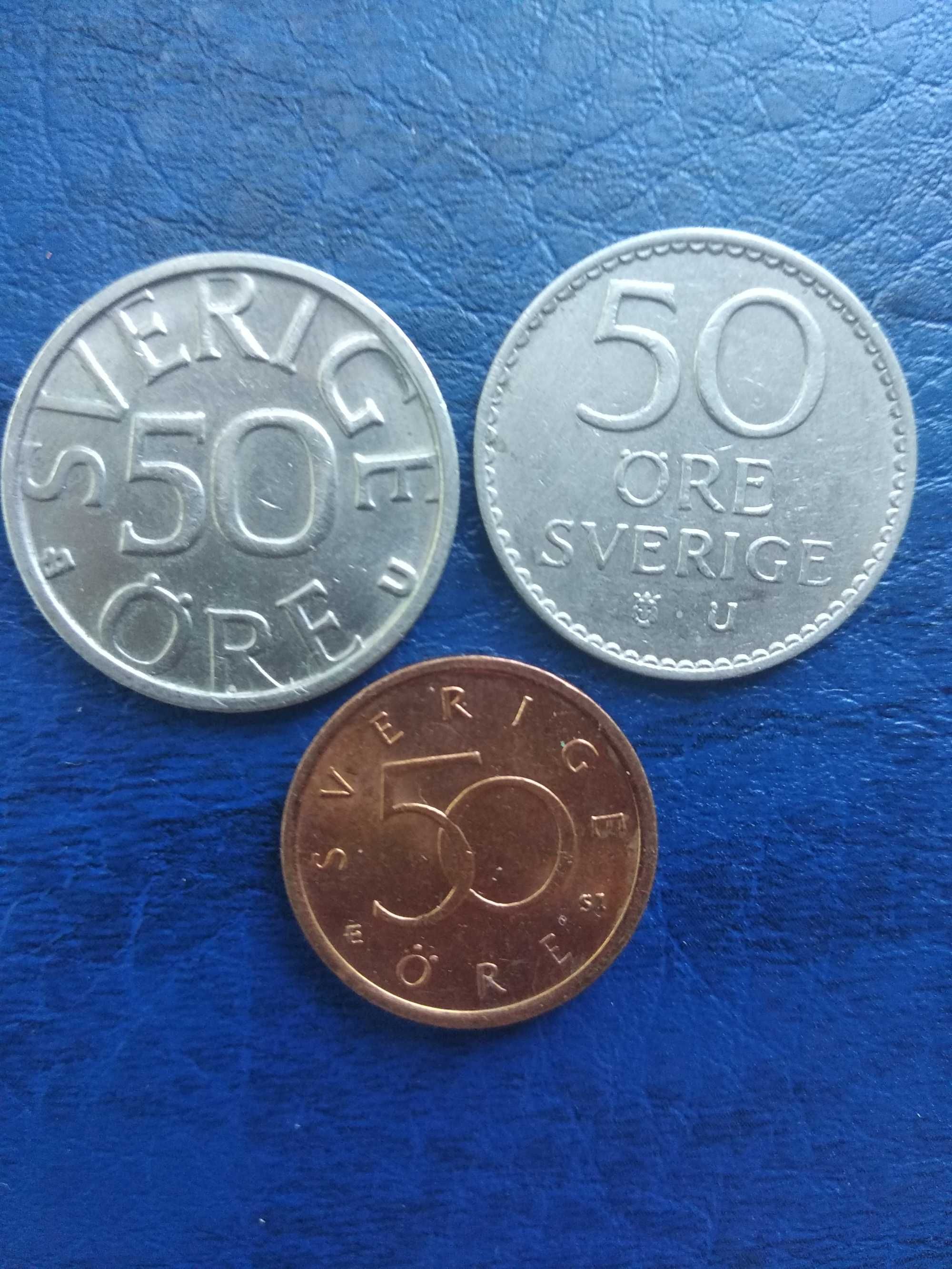 Монеты Швеции кроны.  эре 1964-2000 гг.  XF.