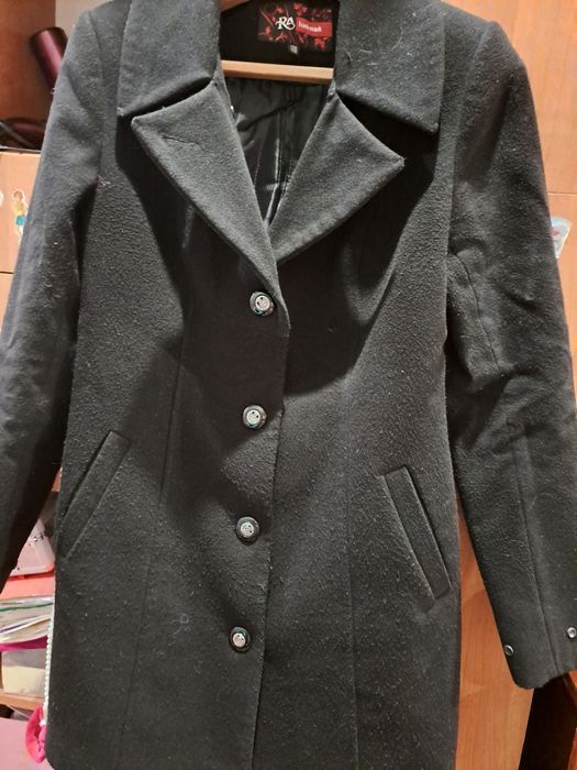 Кашемировое пальто с мехом