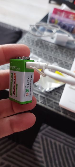 Bateria 9v recarregável 12800mAh